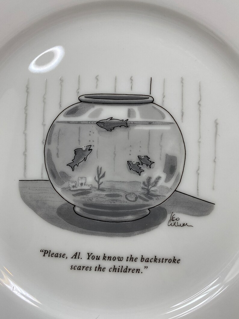 1997 New Yorker Cartoon 'Funny Fish' Collector's Plate image 2