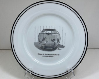 1997 New Yorker Cartoon 'Funny Fish' Collector's Plate