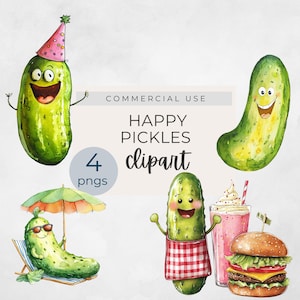 Happy Pickle Clipart, funny pickle png, pickle lovers, happy pickle art, canning png,   transparent png, commercial use clipart