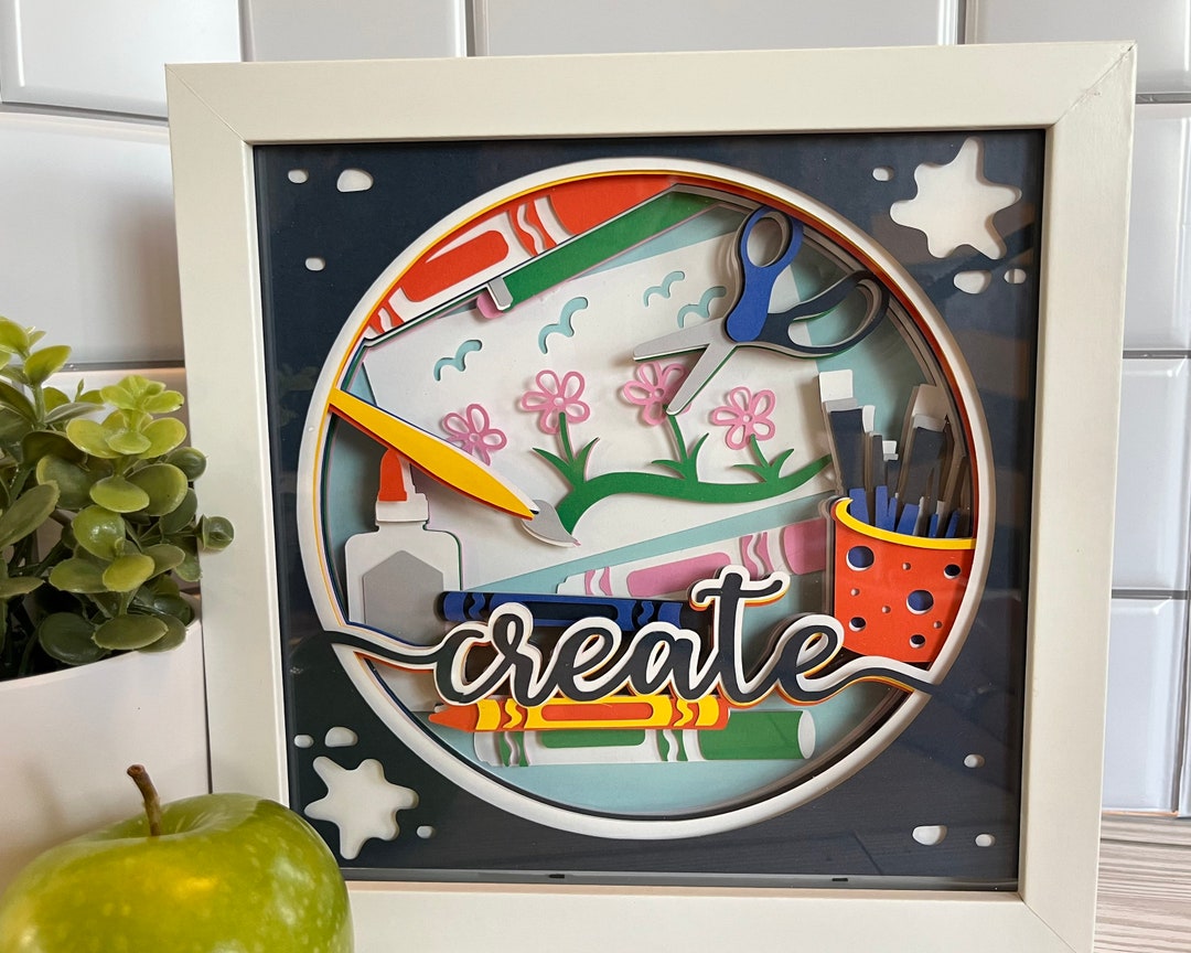 Art Teacher Shadow Box Framed Wall Art,teacher Appreciation Gift, Gift