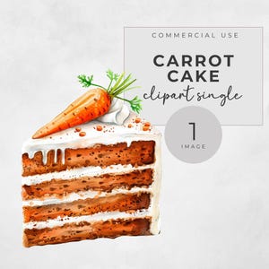 Carrot cake clipart,  watercolor  baking clipart,  Easter cake png,  commercial use, transparent png, single image, junk journal clipart