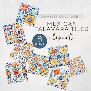 Mexican Talavera Clipart, mediterranean tile , mosaic designs, transparent png, commercial use clipart, Spanish Tile