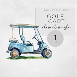 watercolor golf cart clipart,  cute golf watercolor clipart,  transparent pngs,  golfer graphic, commercial use, single image