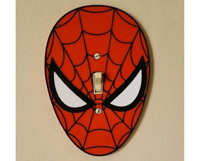 Spiderman Light Switch Cover, Spiderman Room Decor, Spiderman Decor Etsy
