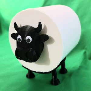 Porta carta igienica a forma di mucca – Portarotolo di scorta indipendente, per riporre e decorare il bagno in stile fattoria