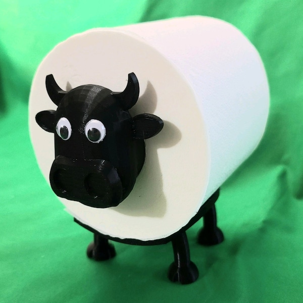 Cow Spare Toilet Paper Roll Holder - Toilet Paper Holder - Toilet Roll Holder - Toilet Paper Holder Free Standing - Toilet Paper Storage