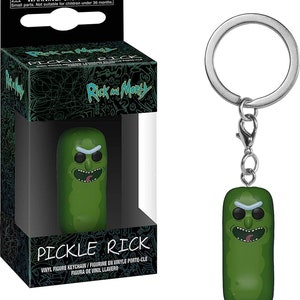 Rick and Morty Keychain - Pickle Rick Keychain - Morty Keychain, Rick Keychain