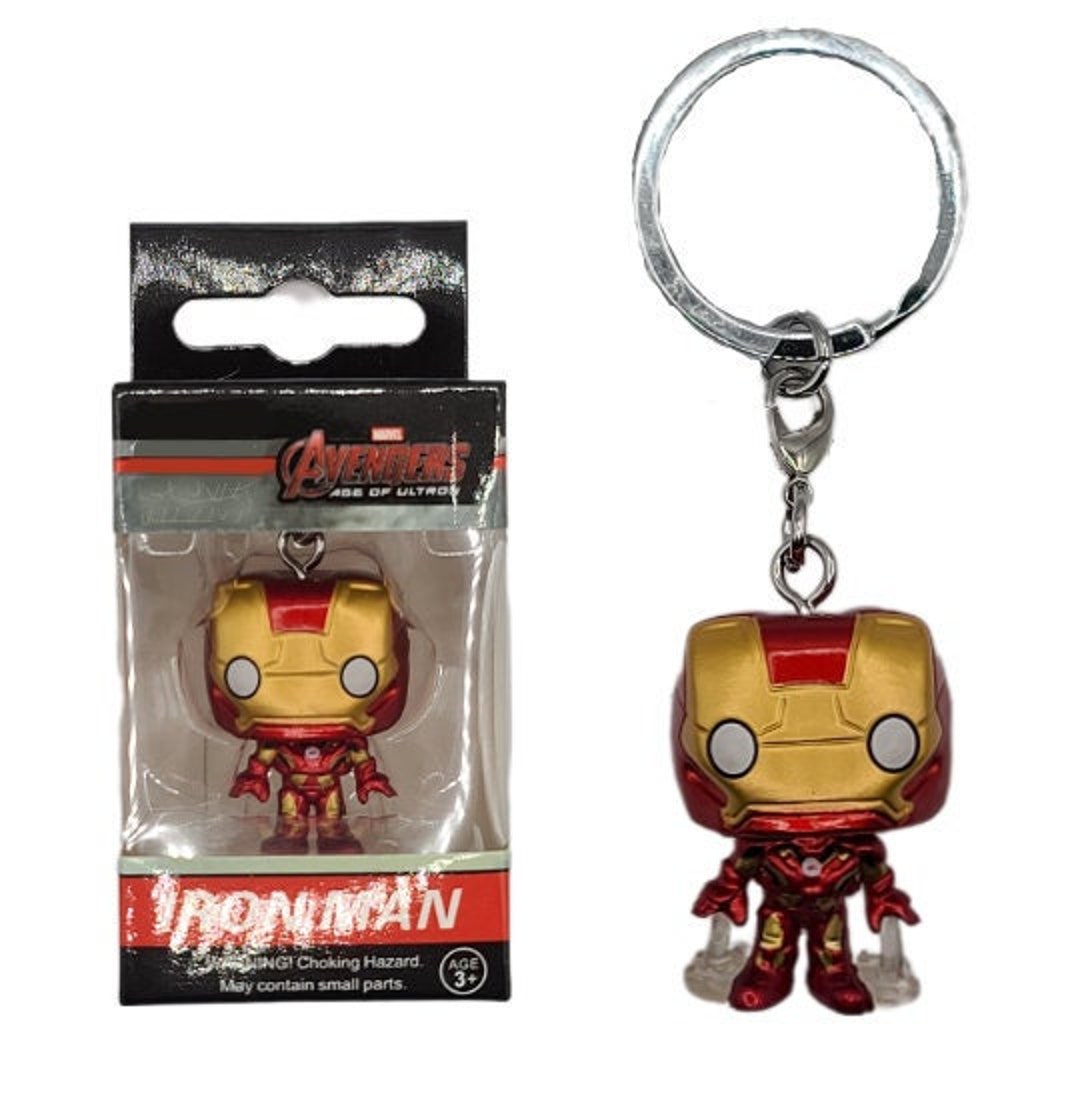 Bobblehead Iron Man Iron Man Bobblehead Keychain Marvel Etsy
