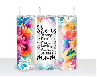 mothers day tumbler, tumbler for mom, fearless tumbler, 20oz tumbler, cute tumbler, gift for mom, custom tumbler