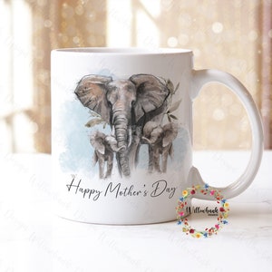 Elephant Family Mug | Mother&#39;s Day Present l Daughter l Son l Grandma l Nanna