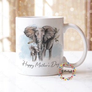 Elephant Family Mug | Mother&#39;s Day Present l Daughter l Son l Grandma l Nanna
