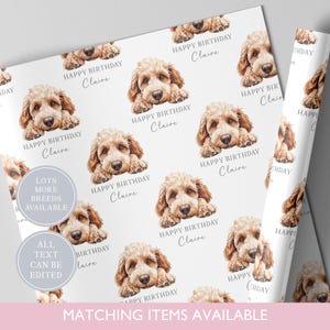Custom Cockapoo Wrapping Paper l Gift Wrap l Dog Paper l Puppy Gift l Dog Lover l Dog Mama l Fur Baby
