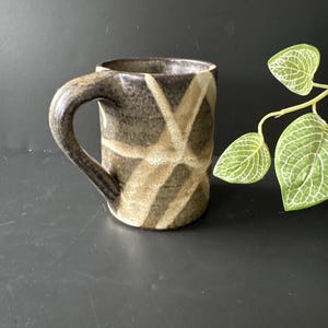 Vintage Hand Thrown Pottery Mug for Coffee Tea Hot Chocolate. Stoneware
