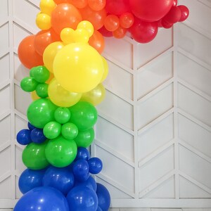 DIY Balloon Arch Kit Rainbow Bright Kid Colors image 2