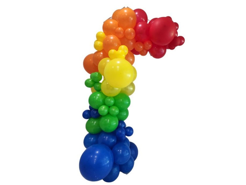 DIY Balloon Arch Kit Rainbow Bright Kid Colors image 1