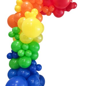 DIY Balloon Arch Kit Rainbow Bright Kid Colors image 3