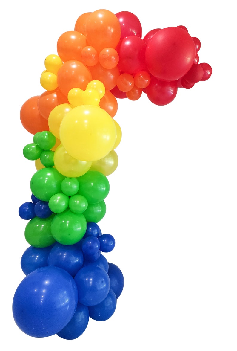 DIY Balloon Arch Kit Rainbow Bright Kid Colors image 3