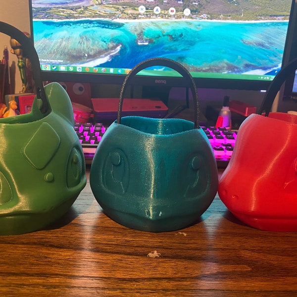 Halloween Candy Bucket Bulbasaur Charmander Squirtle Pokémon