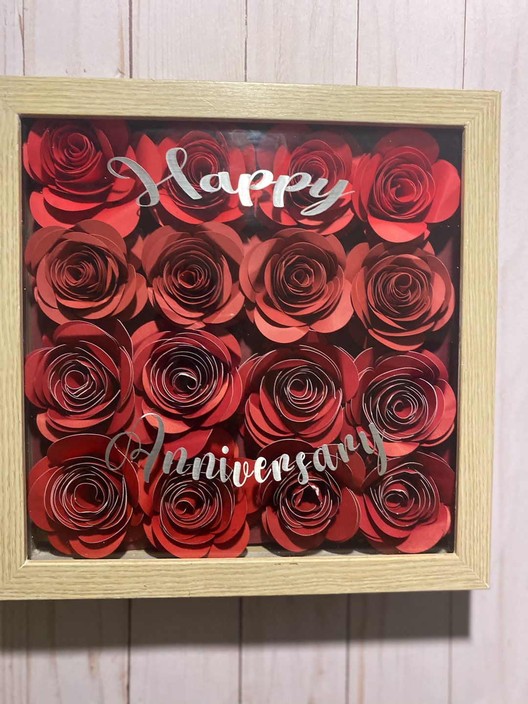 Anniversary Shadow Box Personalized Shadow Box Etsy