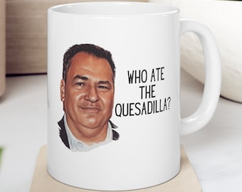 Josh Mankiewicz Who Ate The Quesadilla Coffee Cup, Dateline Mug, Funny Coffee Cup, True Crime Mug, CrimeCon, Snarky 11oz Ceramic Mug
