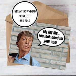 Lt Joe Kenda My My My Birthday Card, 5x7 Printable Greeting Card, True Crime, Homicide Hunter, Digital Printable Card & Envelope