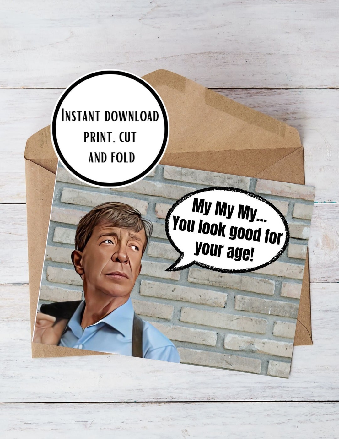 Tarjeta De Cumpleaños Personalizable Del Teniente Joe Kenda (Homicide Hunter) - Hecha A Mano