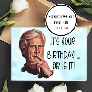 Keith Morrison C'est ton anniversaire ou c'est ça ? Carte, carte de vœux imprimable 5 x 7, True Crime, date limite, carte imprimable numérique et enveloppe