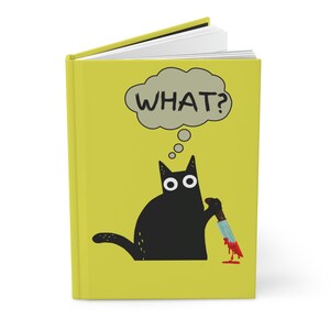 Murder Cat Hardcover Journal, Matte, Funny Notebook, True Crime Junkie, Crime Show Fan, Murder Mystery, Killer Notebook, Crime Fan image 4