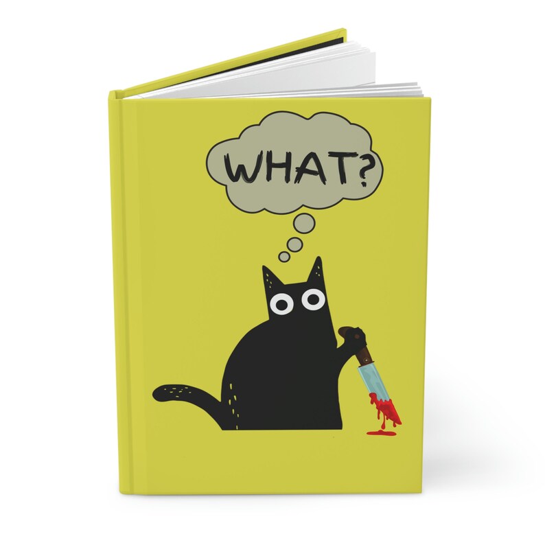 Murder Cat Hardcover Journal, Matte, Funny Notebook, True Crime Junkie, Crime Show Fan, Murder Mystery, Killer Notebook, Crime Fan image 4