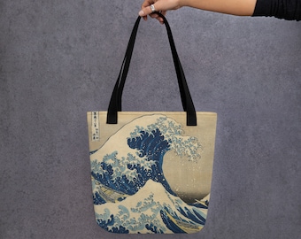 The Great Wave Tote Bag - Japanese Art Print - Stylish and Iconic Carryall Inspired by Hokusai's Masterpiece