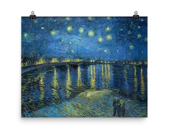 Starry Night Over the Rhone Vincent van Gogh Fine Art Print Poster