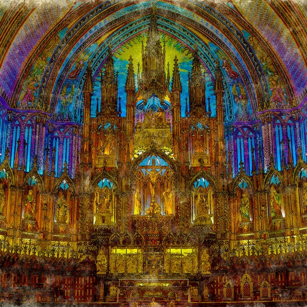 Notre Dame Basilica - Canadiana Series (Montreal) - Watercolor Illustration from APCrowley Studio