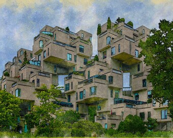 Habitat '67 - Canadiana Series (Montreal) - Watercolor Illustration from APCrowley Studio