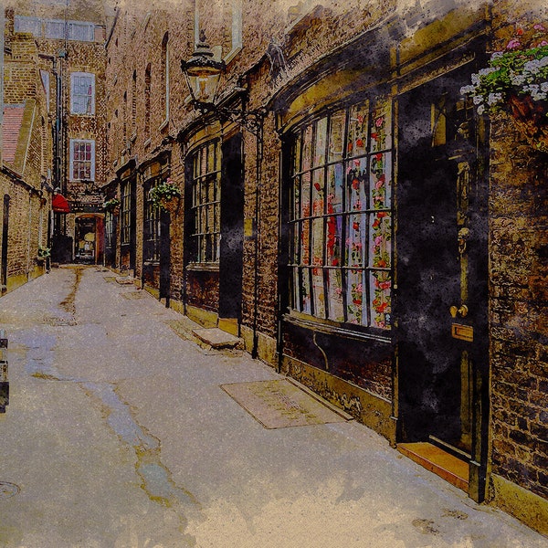 Goodwins Court - Britannia Series (London) - Watercolor Illustration from APCrowley Studio