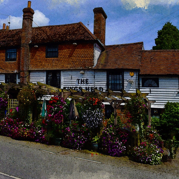 The Kings Head, Rudgwick - Britannia Series (West Sussex) - Watercolor Illustration from APCrowley Studio