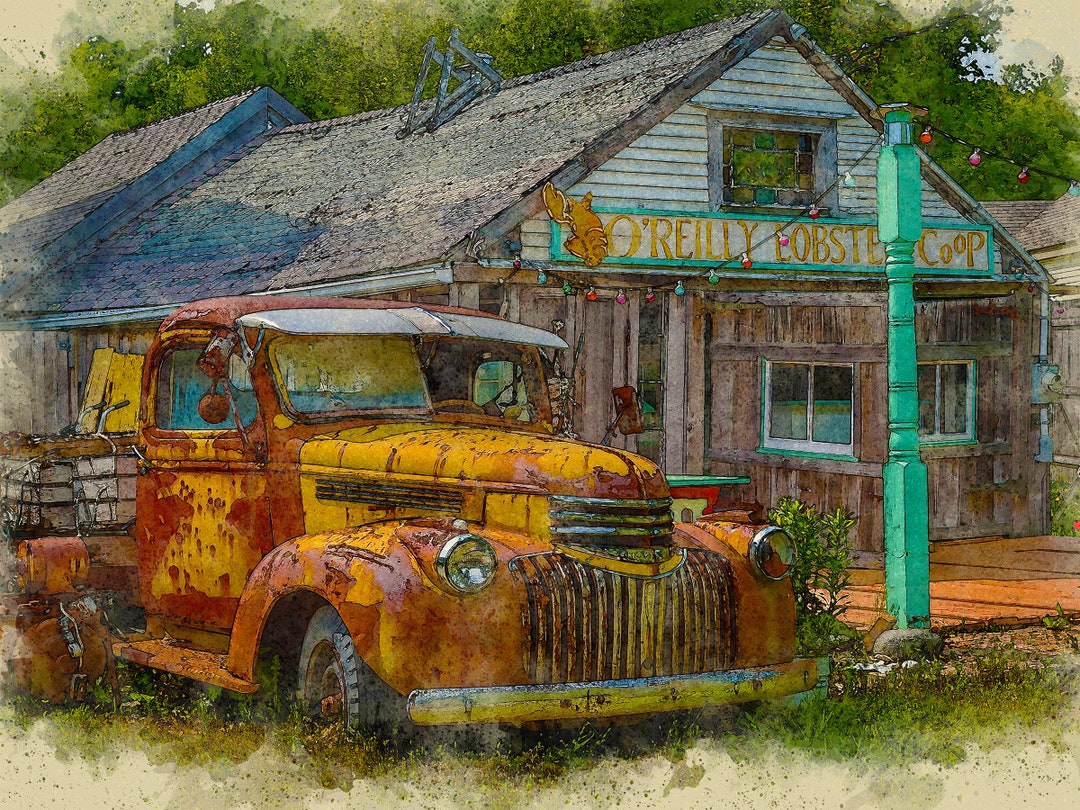 Oreilly Lobster Coop Americana Series maine Watercolor Illustration