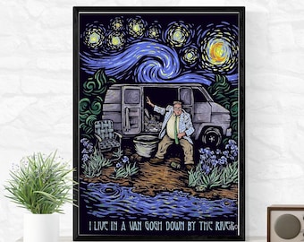 I Live In A Van Gogh Down By The River Matte Vertical digital download