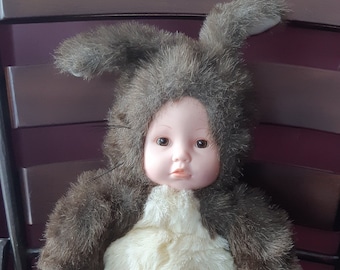 Anne Geddes Squirrel Baby Doll: Collectible PVC Face