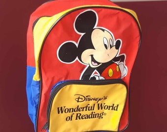 Vintage Mickey Mouse Backpack – Disney Wonderful World of Reading