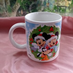 Mickey Mouse Mug - Disney Christmas Mug - Vintage Mickey and Minnie -Christmas Drinkware