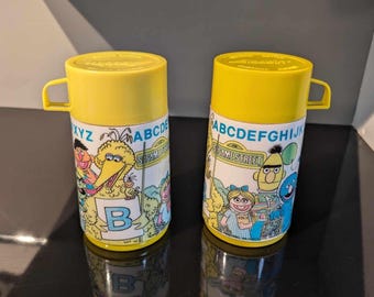 セサミストリート　ランチボックス水筒　ビンテージ ヴィンテージ セサミストリート ランチボックス 魔法瓶 ボトル
