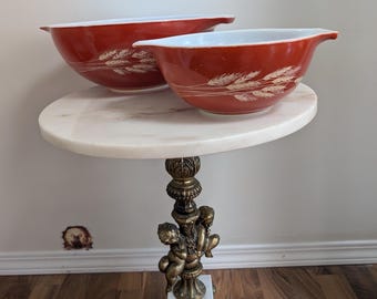 Vintage Pyrex Autumn Harvest Mixing Bowl Set 4 Piece Wheat Sheaf ...