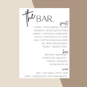 Wedding Bar Sign Digital Download