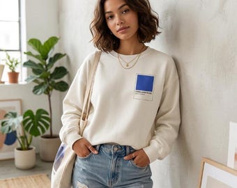 Cerulean Blue Devil Trägt Prada inspiriert Rundhalsausschnitt