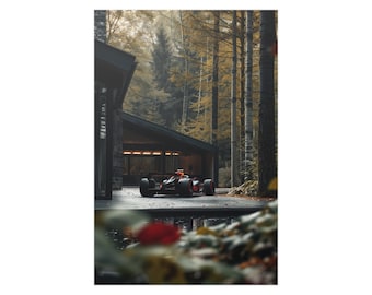 Coche de Fórmula 1 en cabina / F1 Poster Art / Red Bull / Arquitectura
