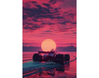 Póster de Fórmula 1 Vaporwave / F1 Hermoso arte / Gran Premio Póster de Fórmula 1 Vaporwave / F1 Hermoso arte / Gran Premio
