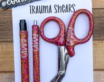 Personalized Trauma Shears | Personalized Medical Scissors | Personalized Trauma Shears, Pen, Penlight Bundle