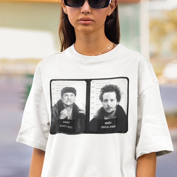 harry and marv mugshots | Funny Home Alone Unisex Christmas Tshirt