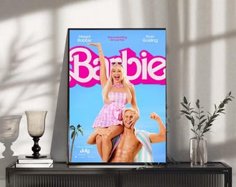 1 barbie 2023 movie poster promo film art print girls bedroom wall decor kids room art home decor gift for fans