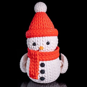 Bezaubernder 3D-gedruckter gegliederter Schneemann - Festliche Winterdekoration - Poseable Holiday Figurine